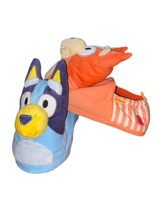 Ground Up Other - Ground Up Kids' Bluey and Bingo 3D Head Slippers-Size 4/5-GUC